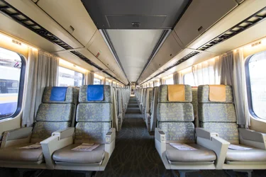 Economy class seating on a VIA Rail train from Toronto