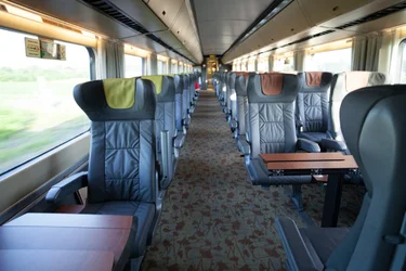 Business Class seating on VIA Rail Corridor train from Toronto