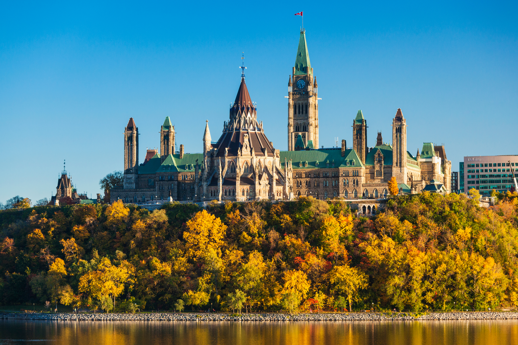 View of old building in Ottawa, Canada's capital city and a destination on train trips for FIFA World Cup 2026 fans