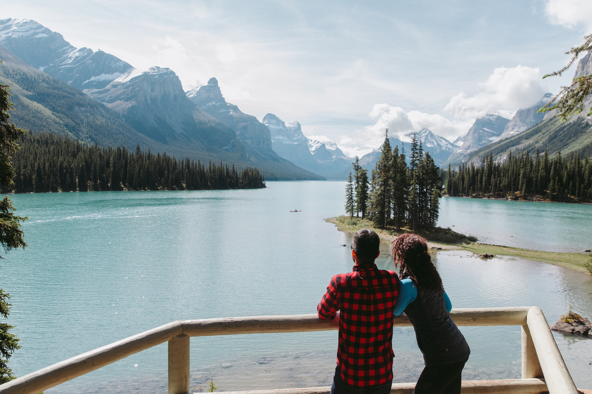 Maligne Lake in Jasper National Park. 