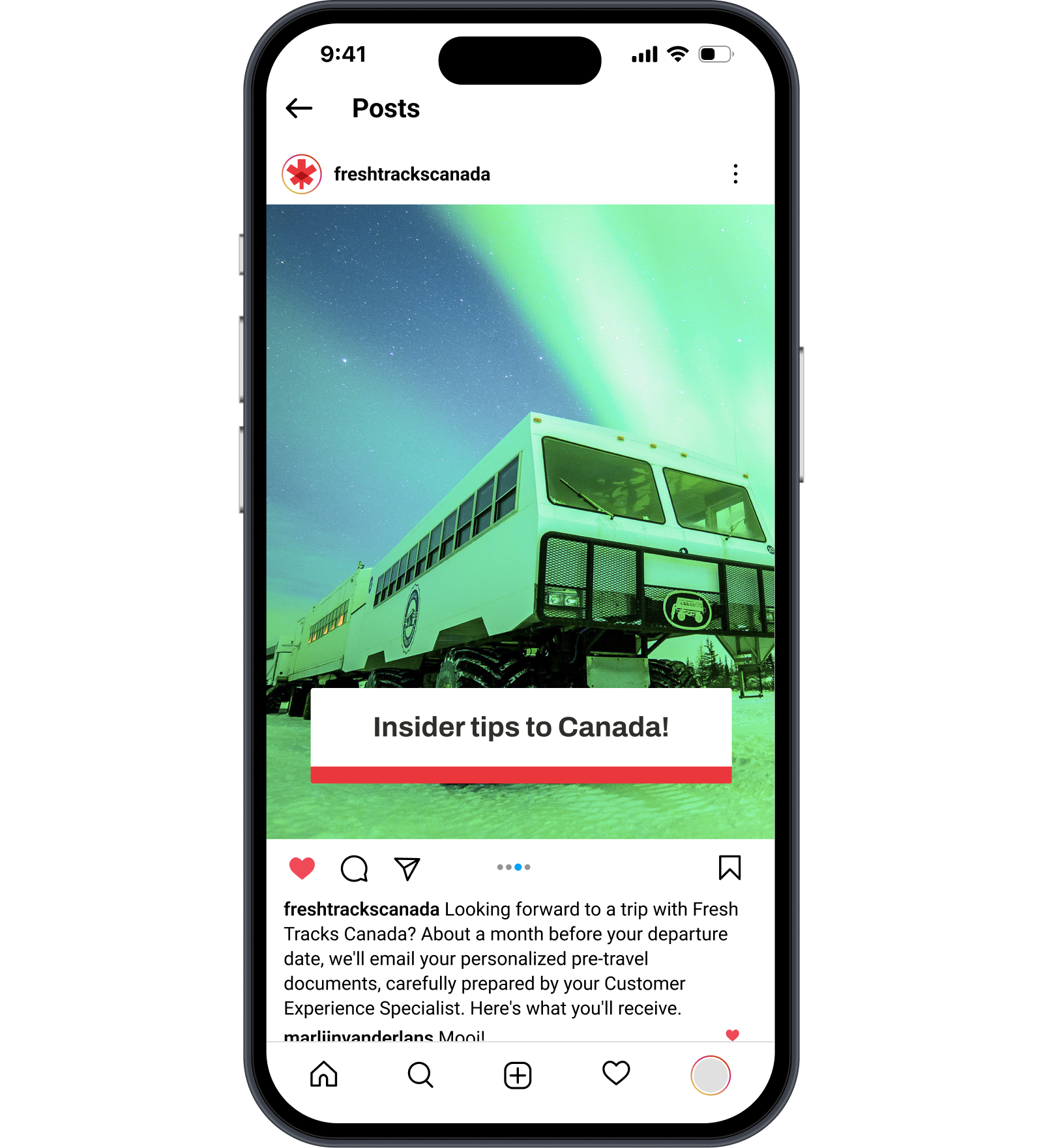 Instagram carousel with a variety of images of Canada