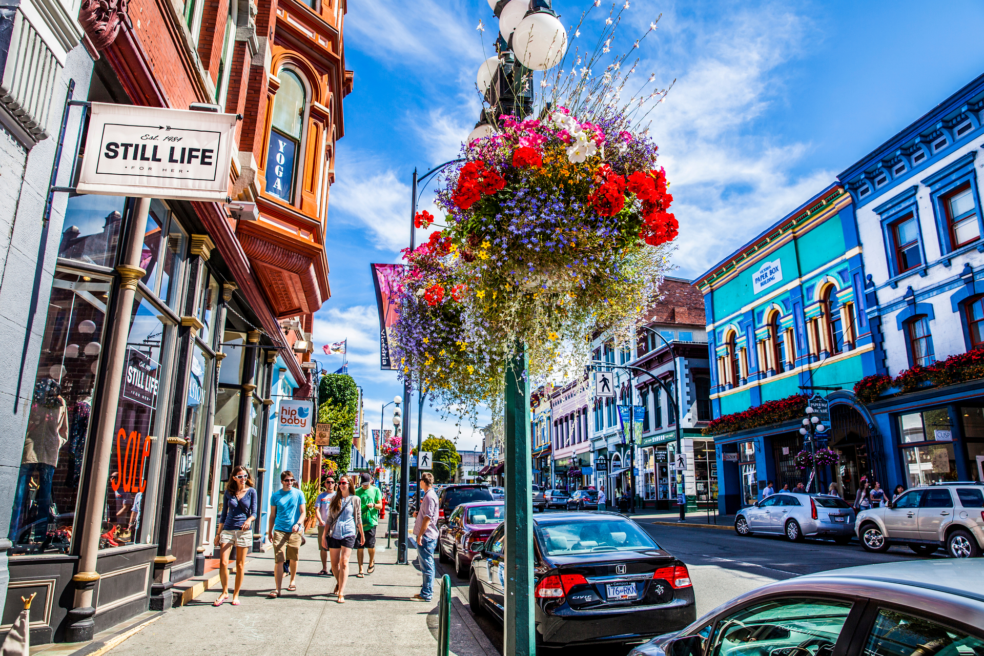 Lower Johnson (LoJo) shopping district in Victoria