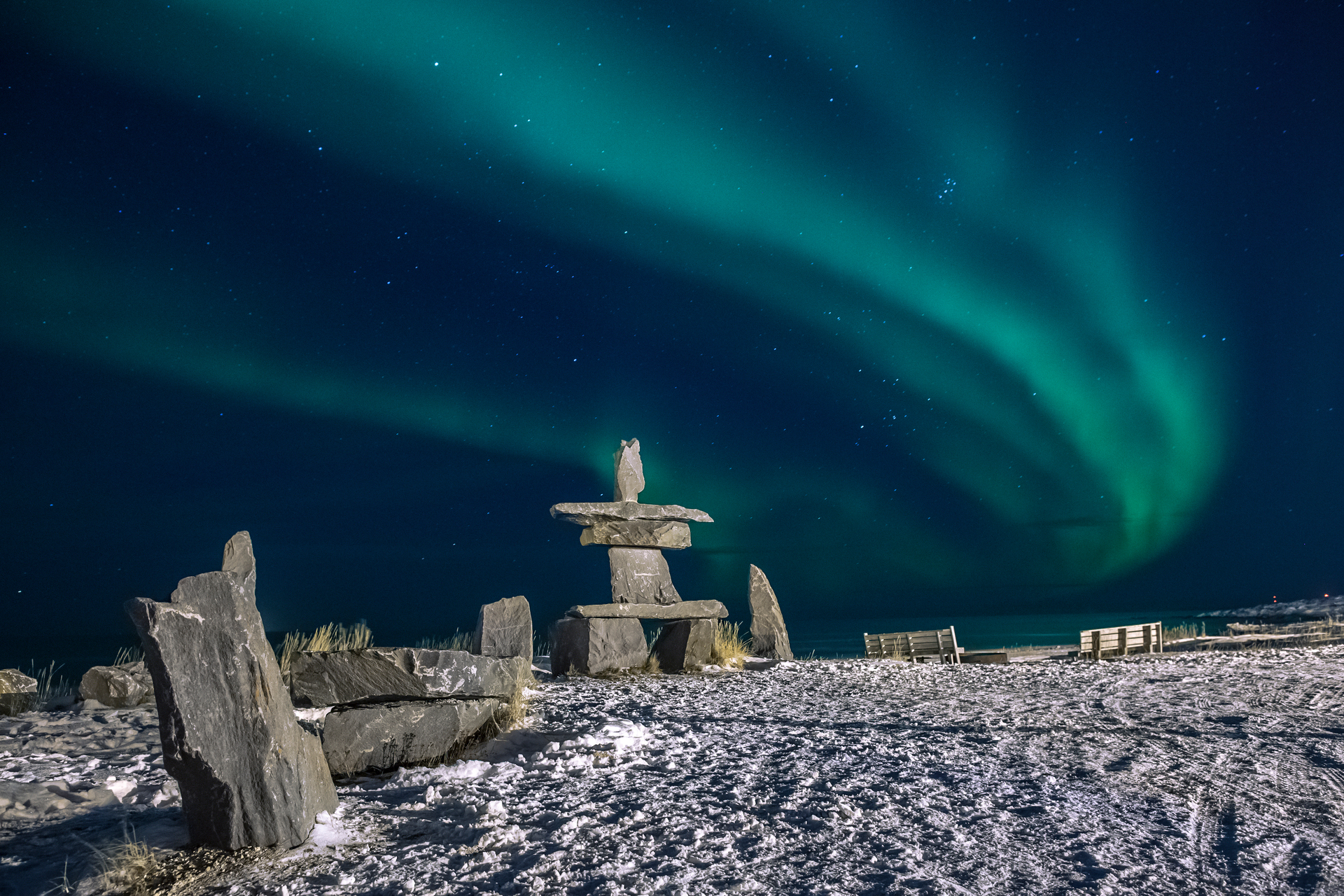 Polar light by Hudson Bay, Churchill, Manitoba, CA. Early November, 2013
