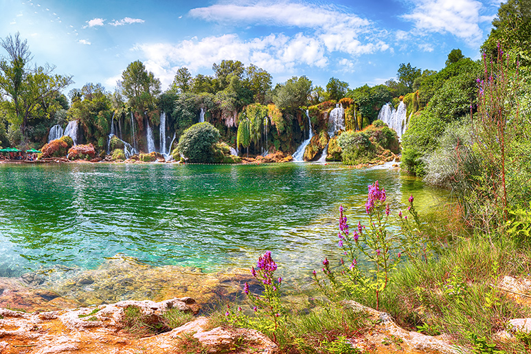 The beautiful waters in Mostar, Bosnia