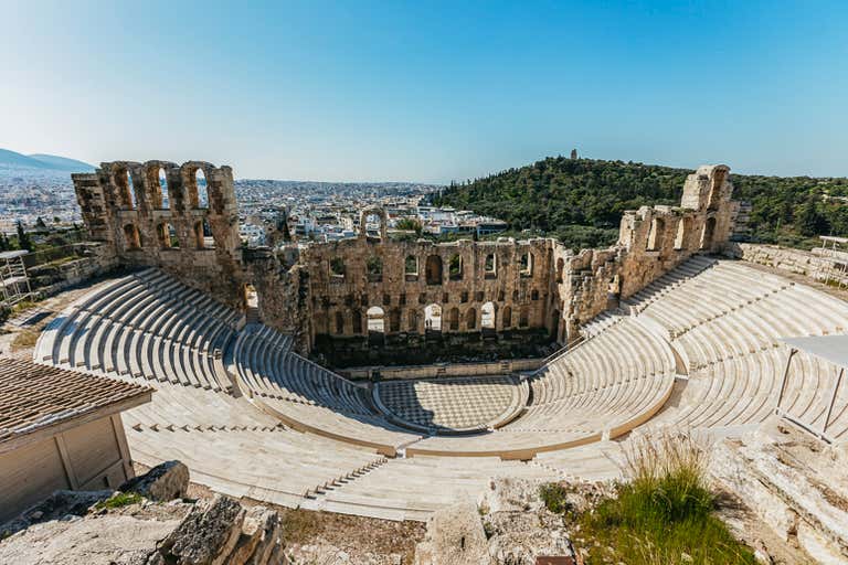 Dionysiou Areopagitou features a gorgeous colosseum