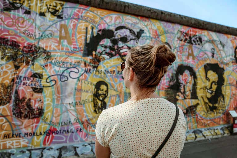 Graffiti in Berlin's East Side Mall