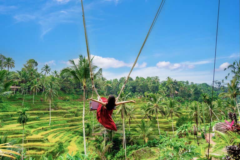 A person enjoying the Official Bali Swing