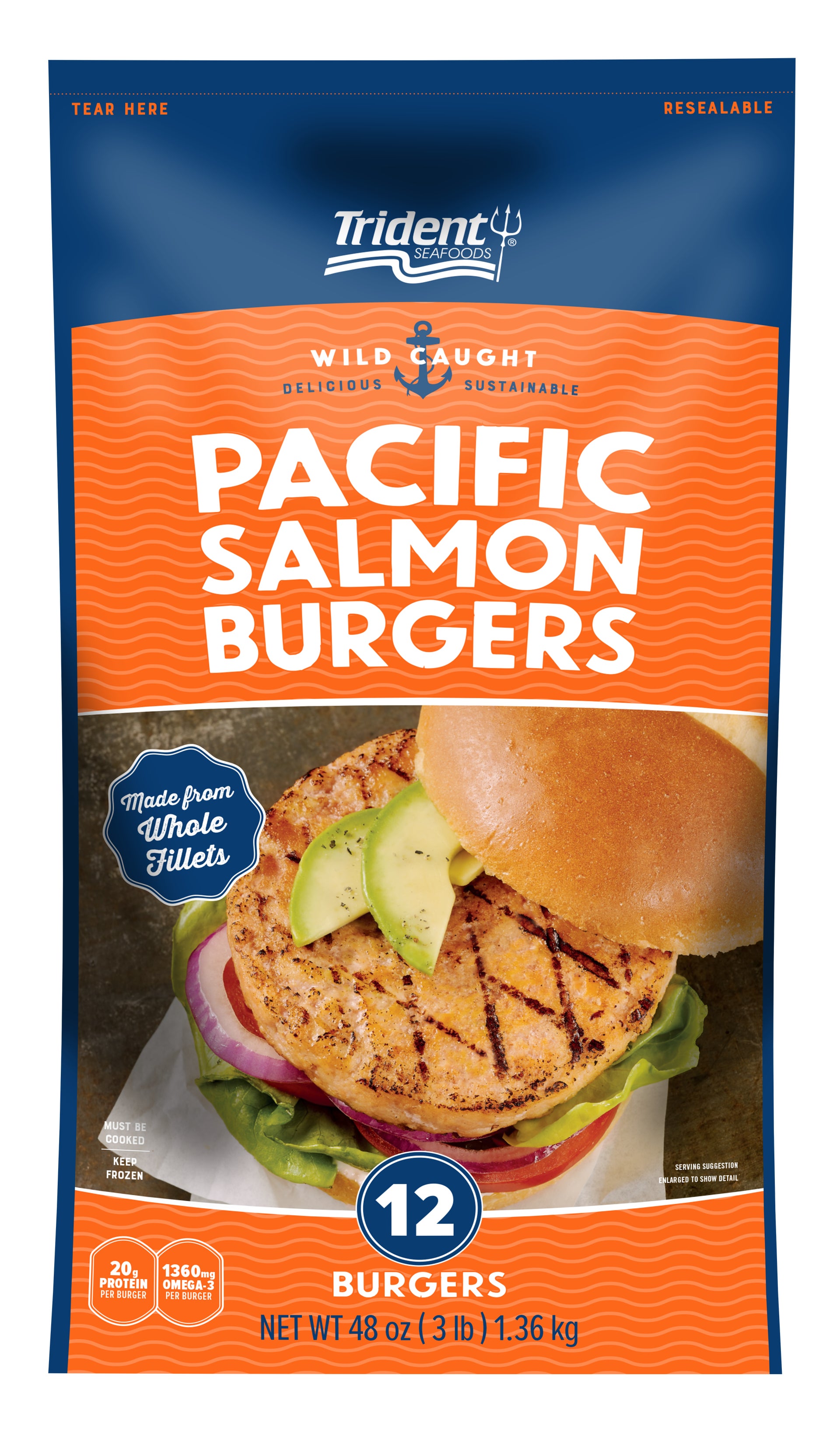 Pacific Salmon Burgers Packaging
