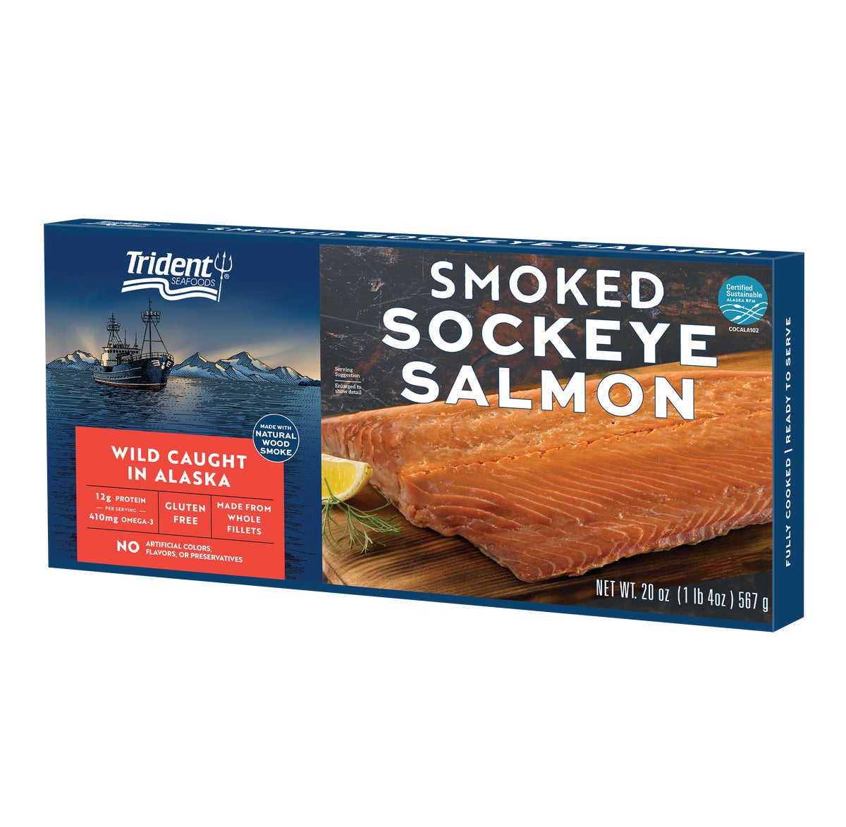 Wild-Caught Alaska Smoked Sockeye Salmon