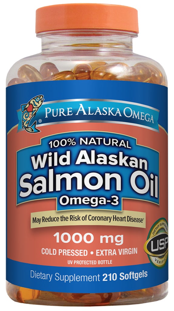 Wild Alaskan Salmon Oil 1000mg Dietary Supplement