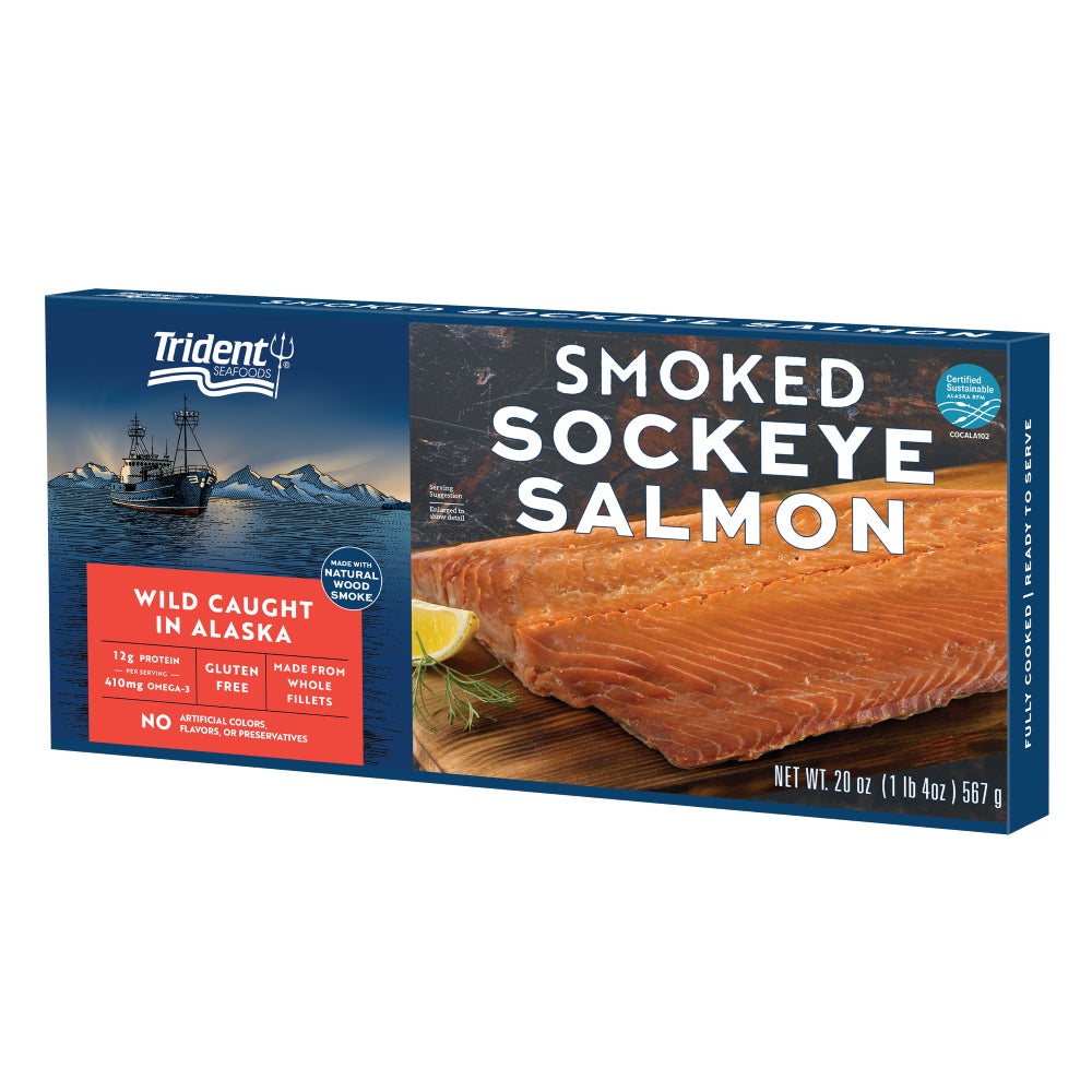 Wild-Caught Alaska Smoked Sockeye Salmon slide 0