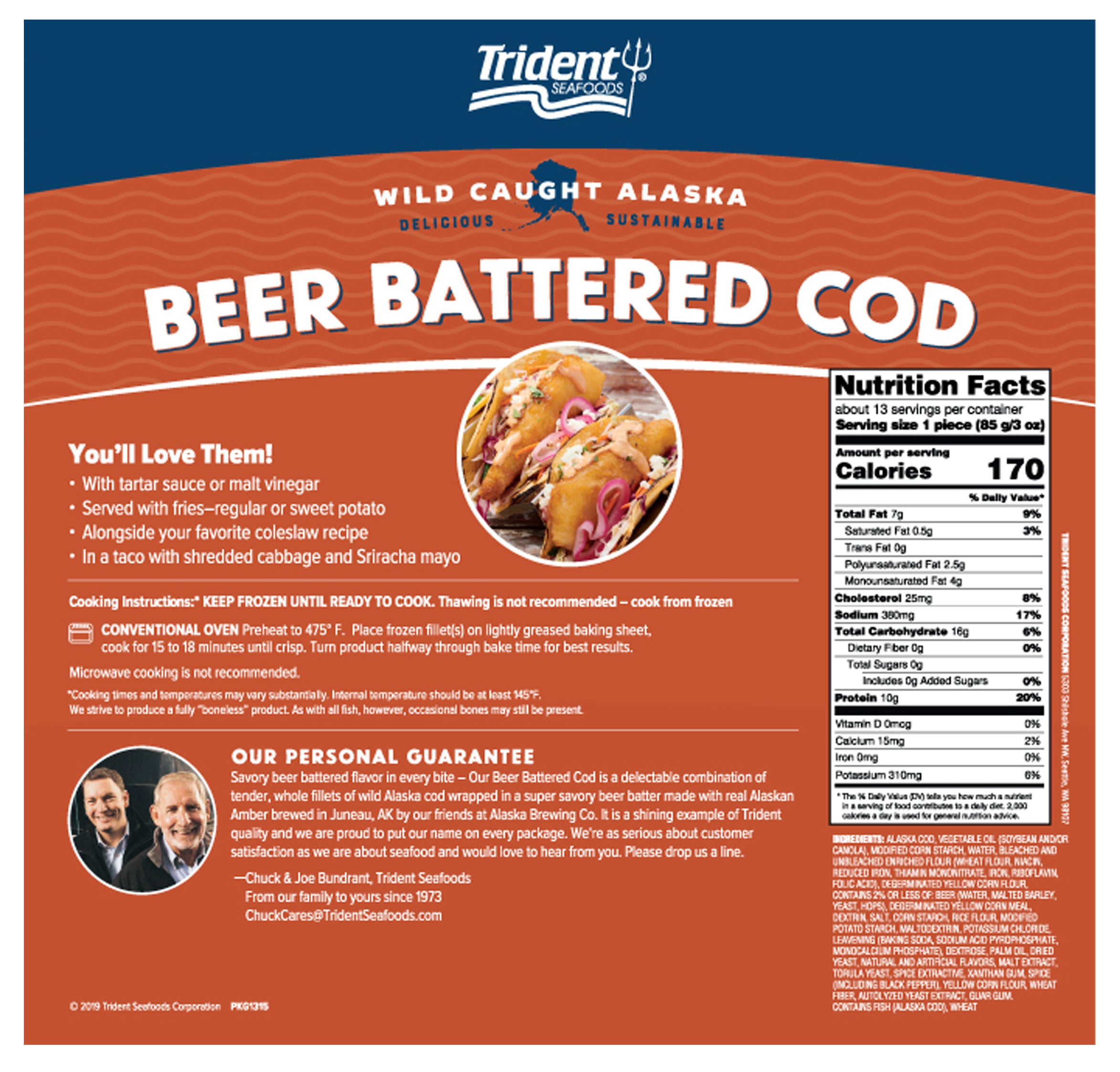 Beer Battered Cod 2.5 lb slide 1