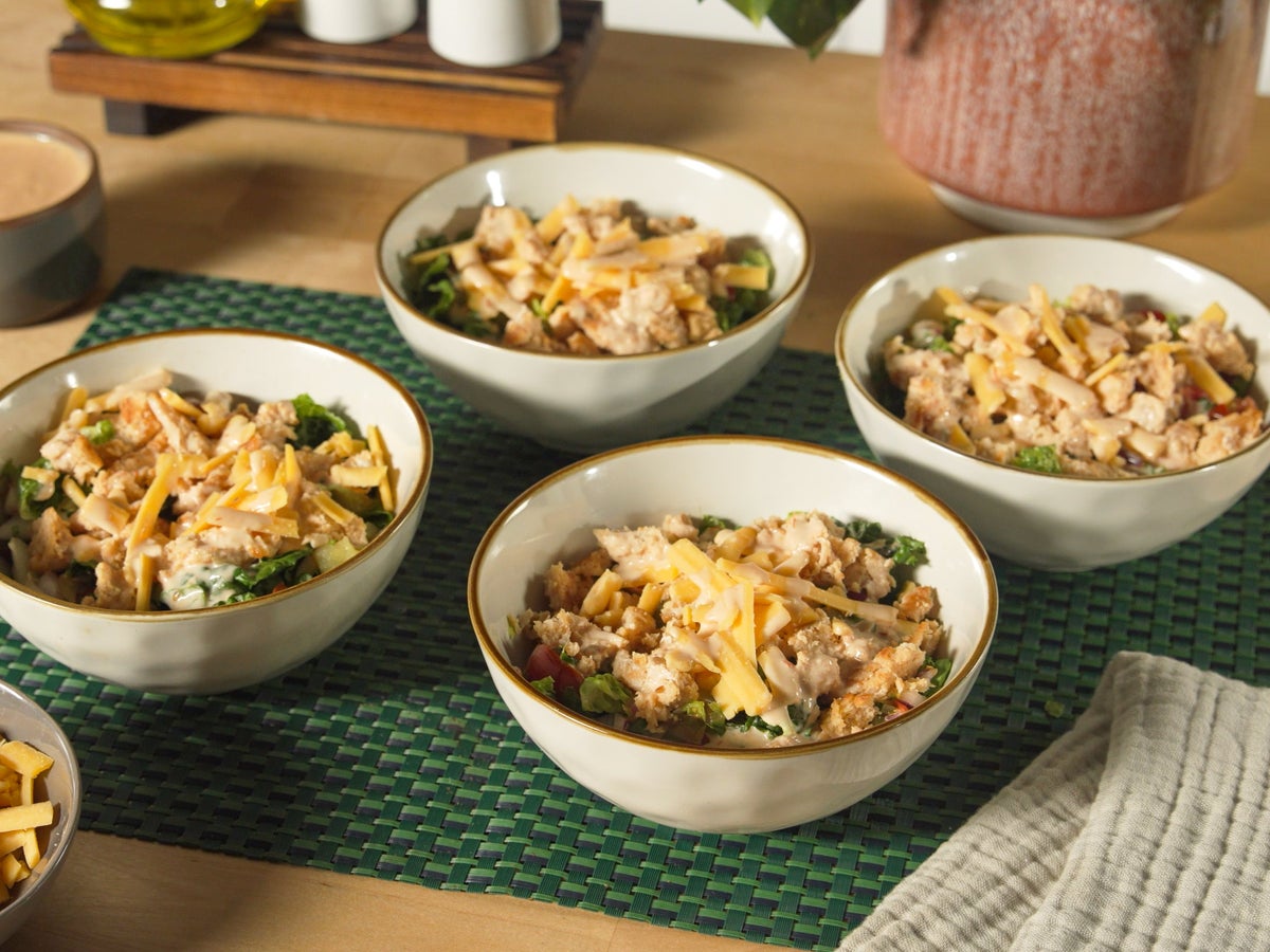 Chopped Salmon Burger Salad
