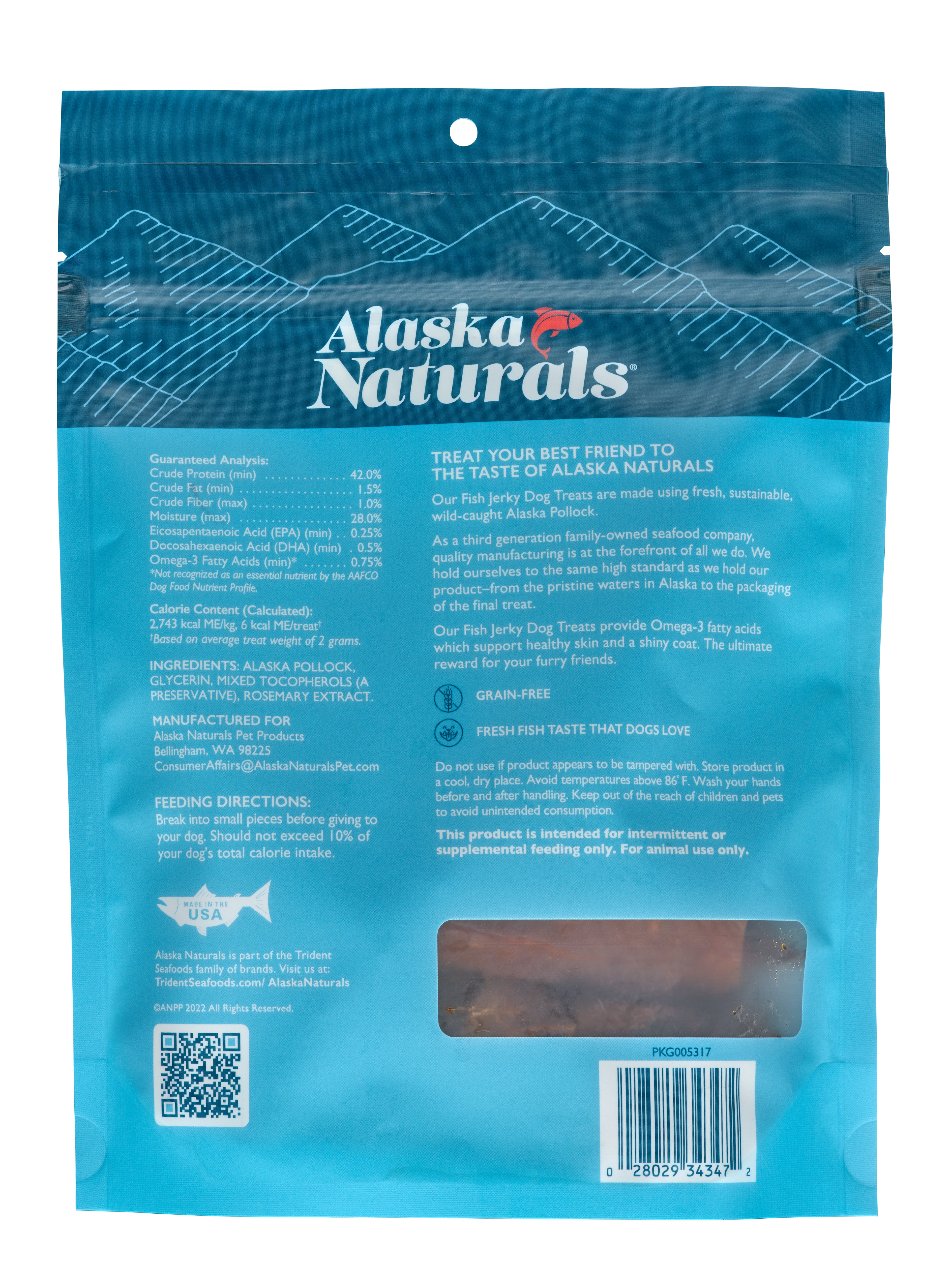 Wild-Caught Alaska Pollock Jerky Dog Treats slide 1