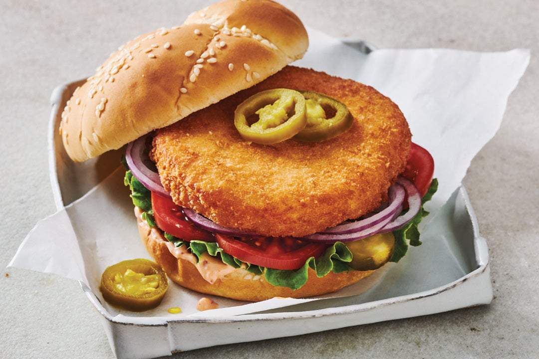 Wild Alaska Halibut Breaded Burger 3.75 oz 