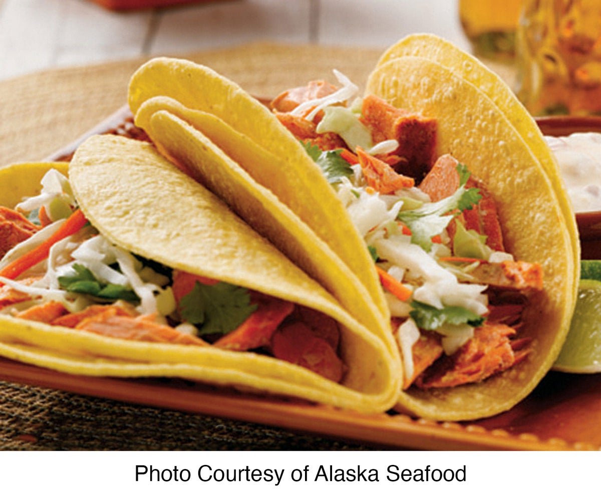 Alaskan Salmon Burger Tacos