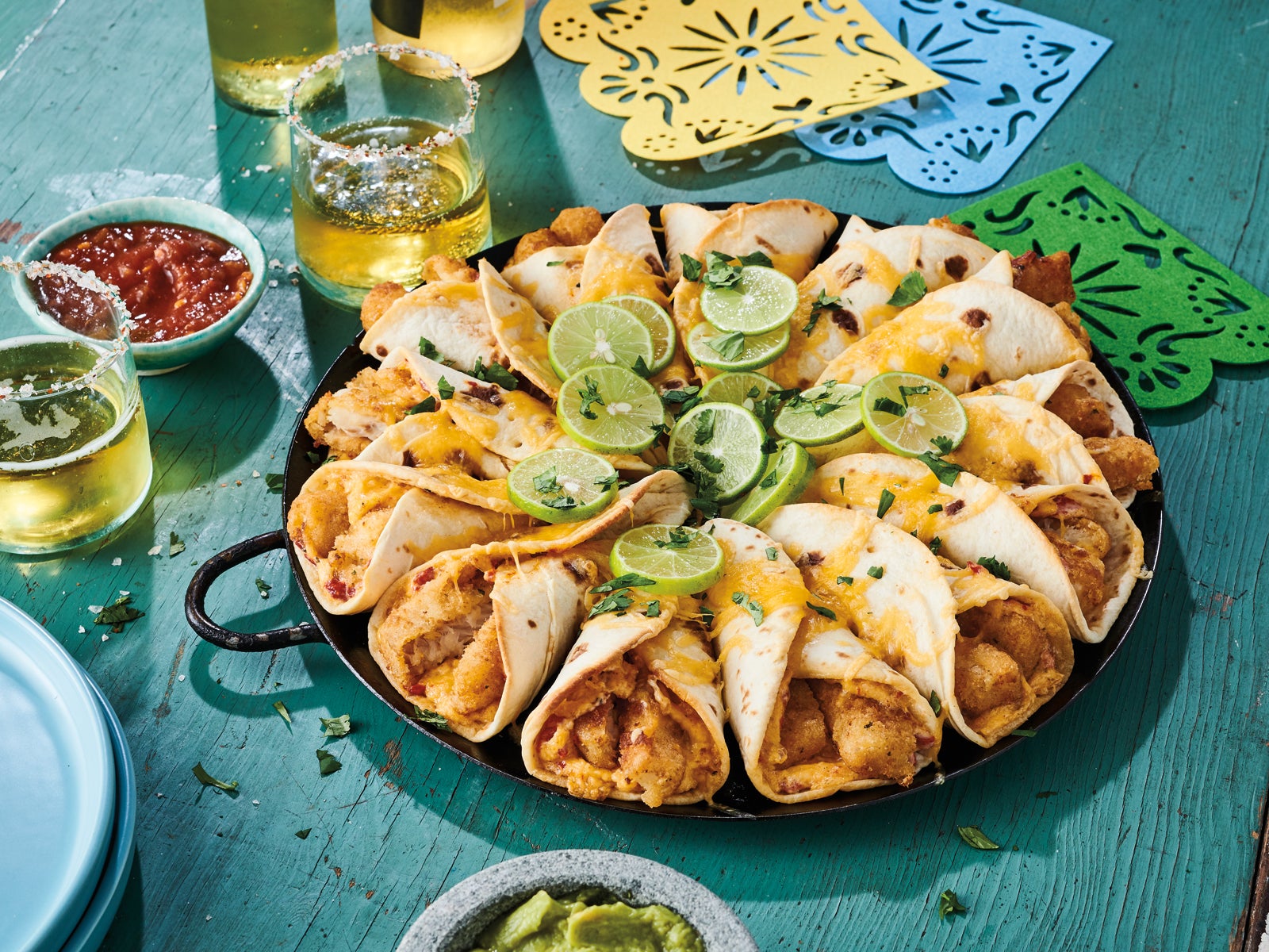 The Fork & Fin® Dill Pickle Pimento Cheese Quesadilla Ring