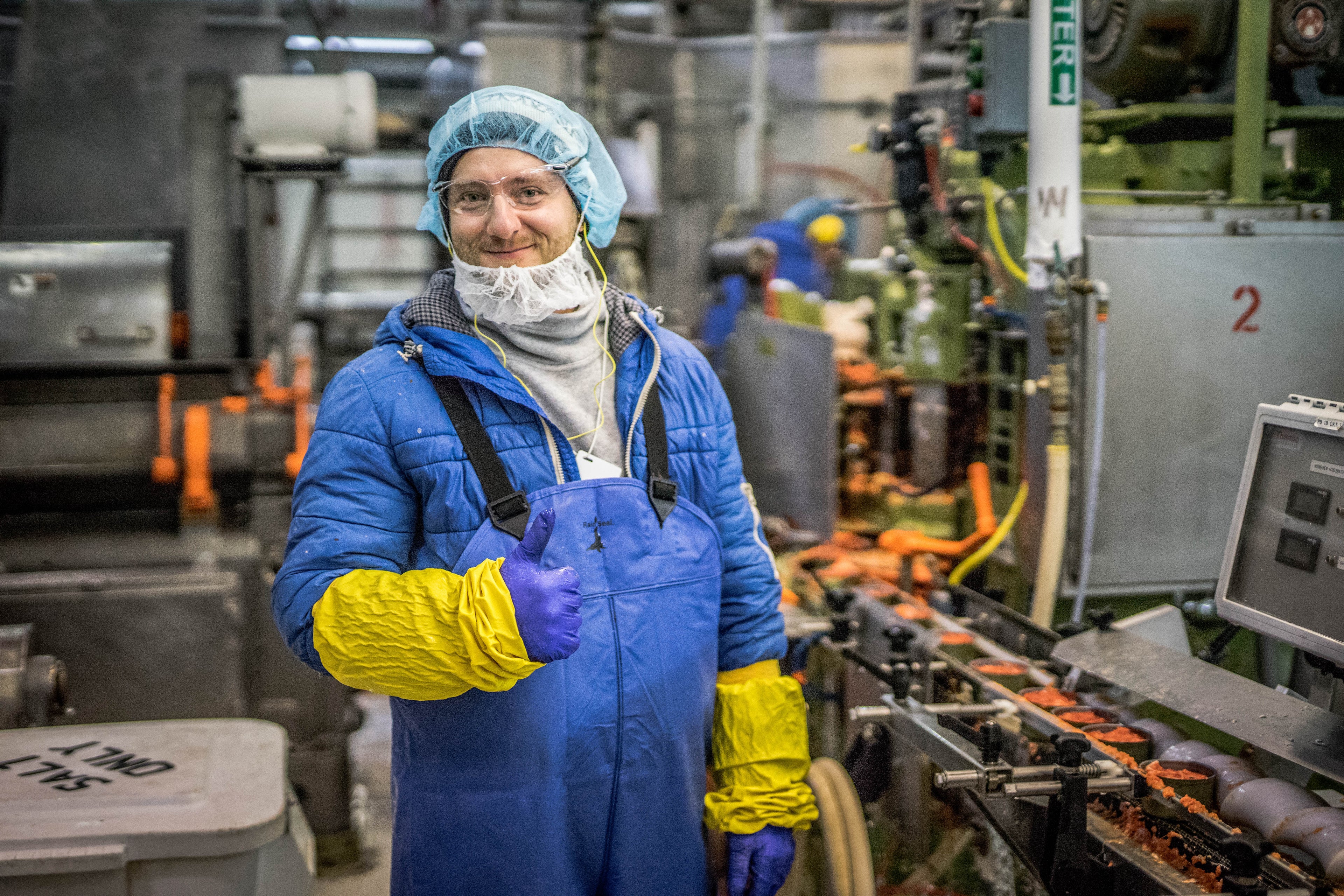 Worker at Canned Salmon