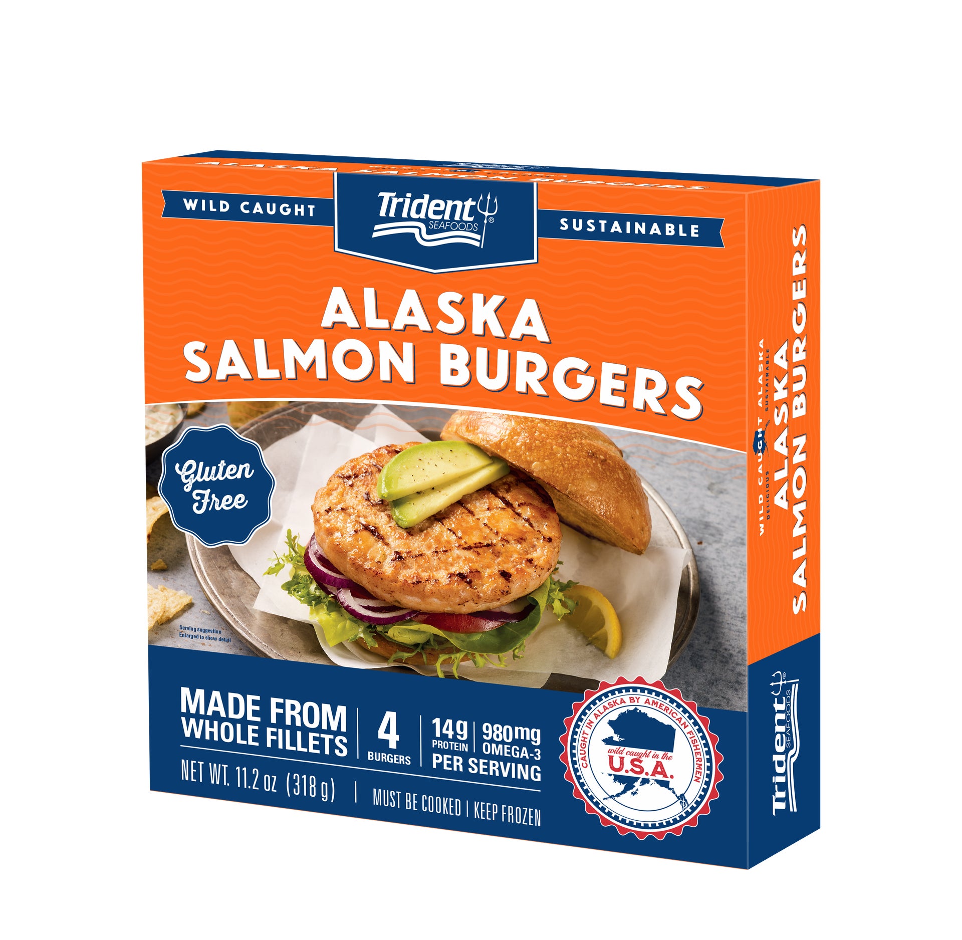 Alaska Salmon Burgers Packaging