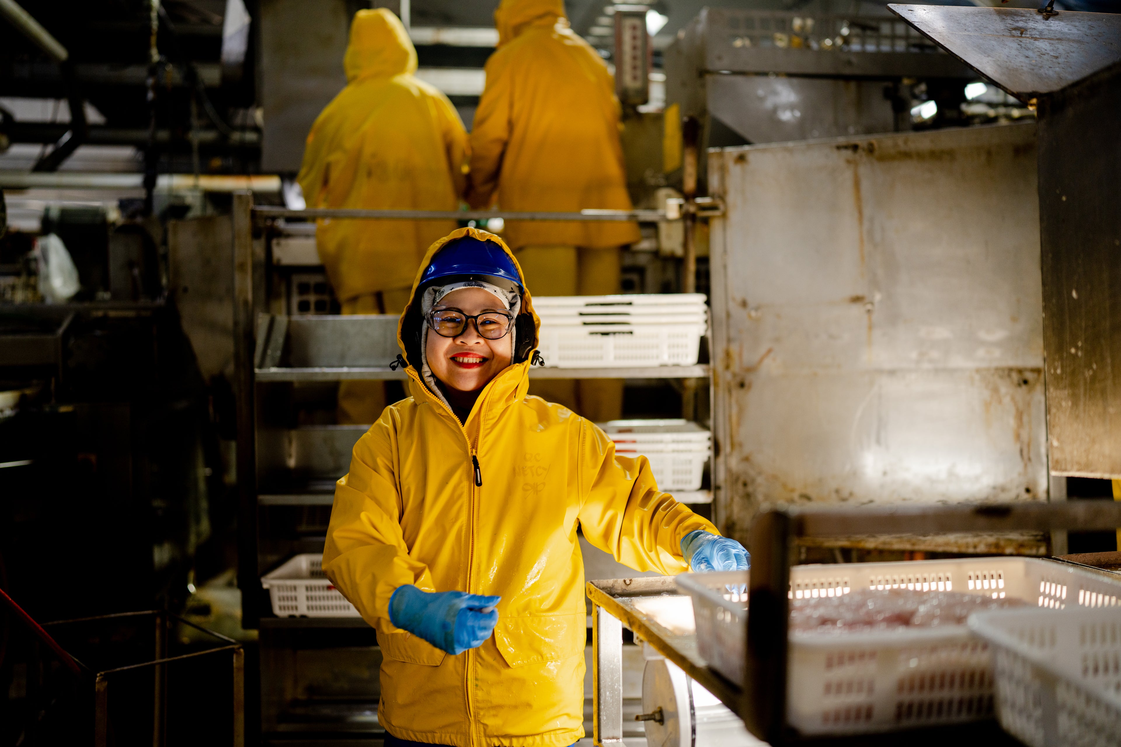 Trident Seafoods employees and Dutch Harbor community members work together to ensure the health and sustainability of Alaska's fisheries. slide 0