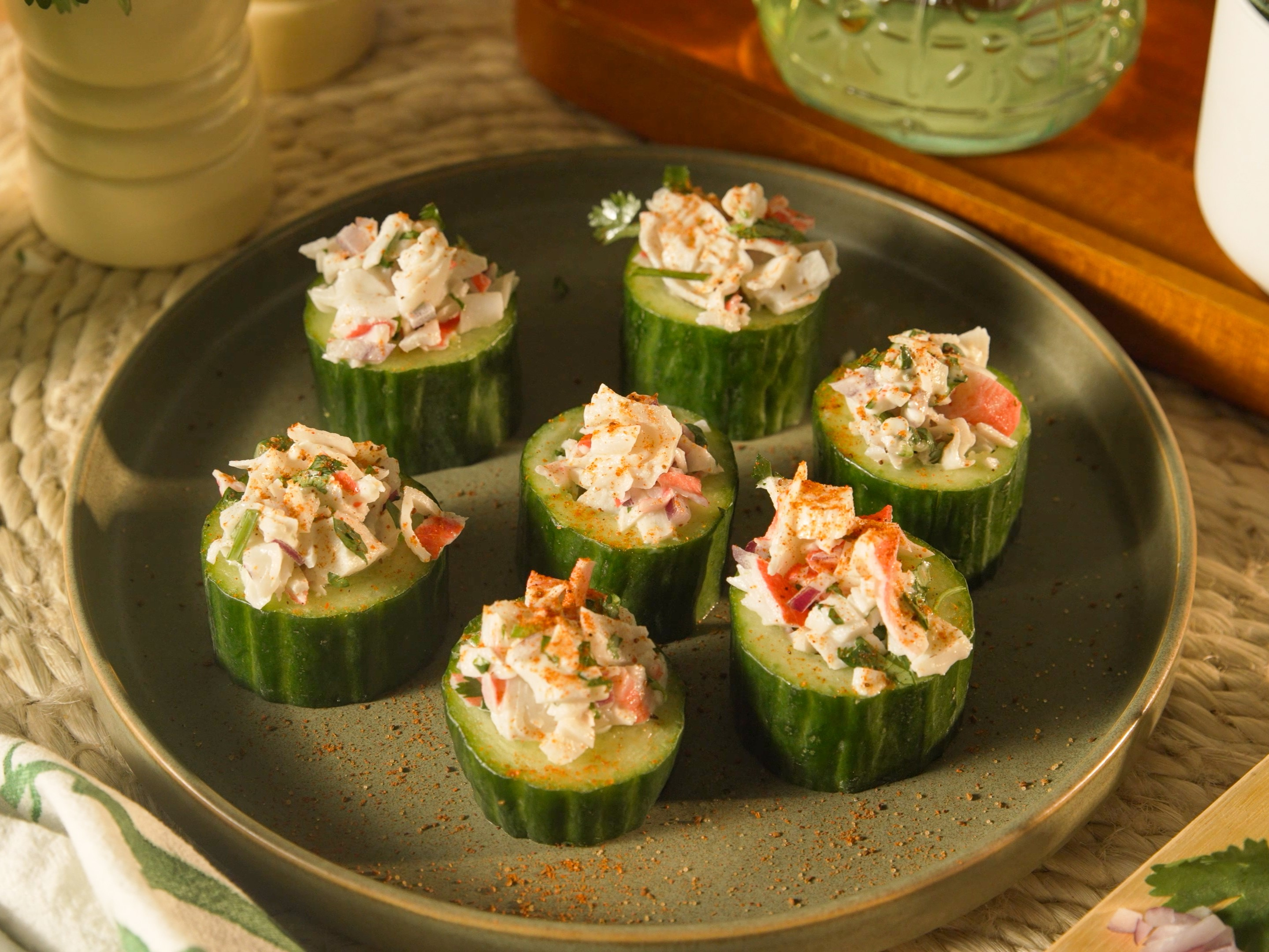 Crab Stuffed Cucumbers | Louis Kemp | Recipes | Trident Seafoods