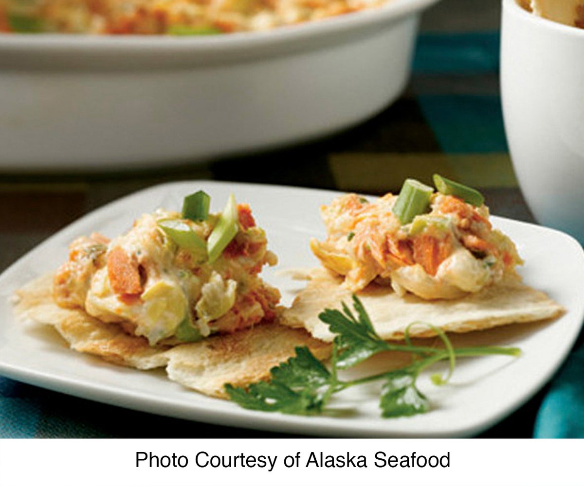 Hot Artichoke, Alaska Salmon and Parmesan Dip