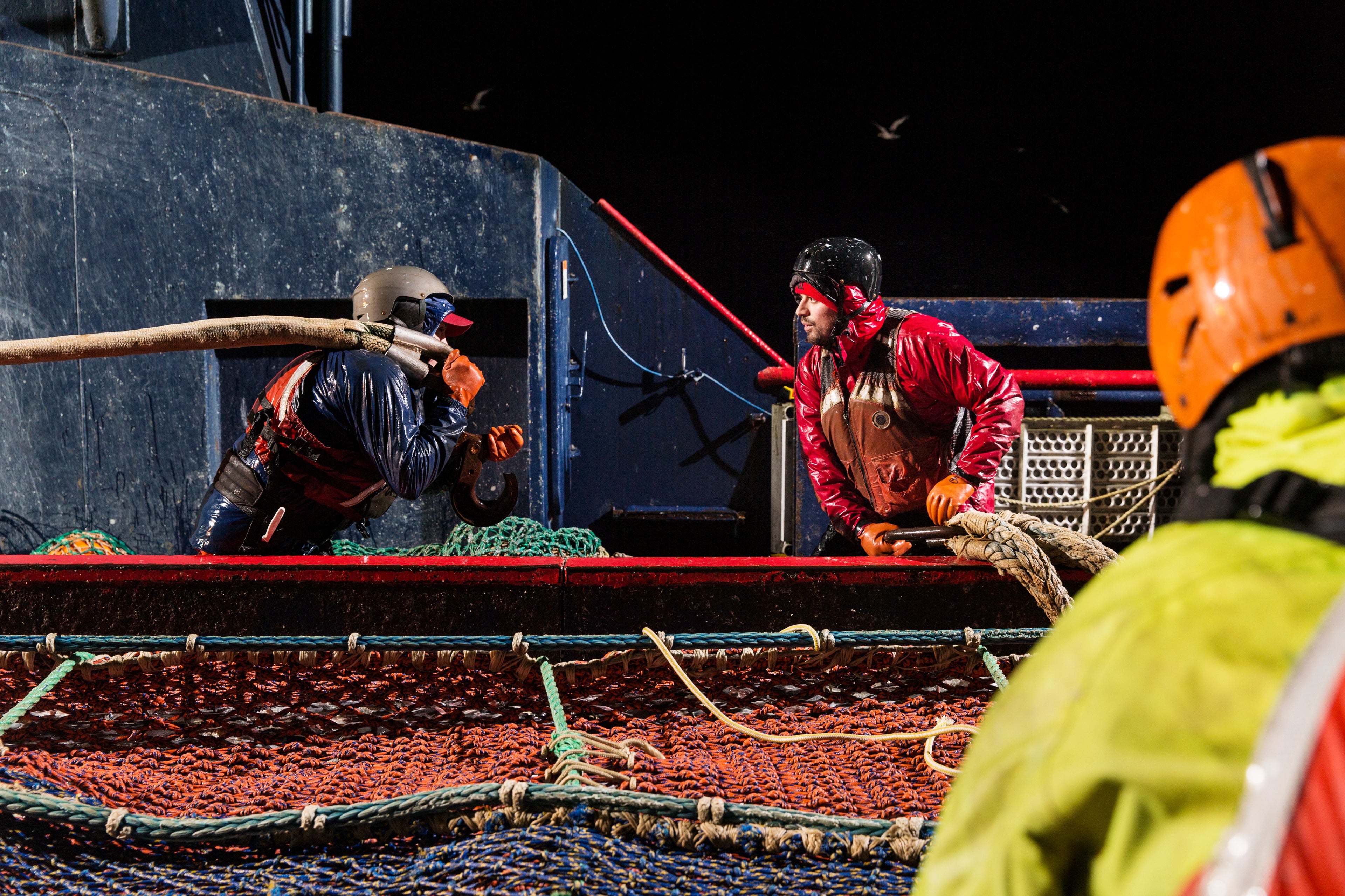 Workers on catcher processor