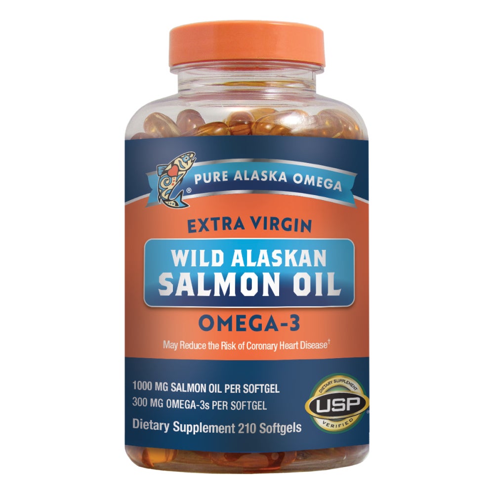 Wild Alaskan Salmon Oil 1000mg Dietary Supplement Packaging
