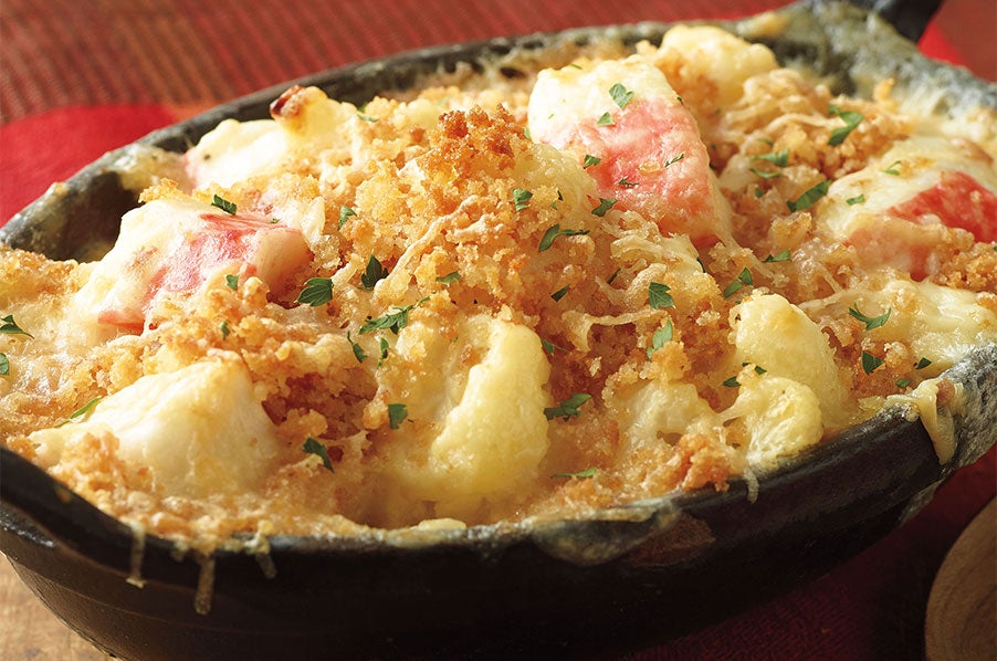 Seafood and Cauliflower Gratin