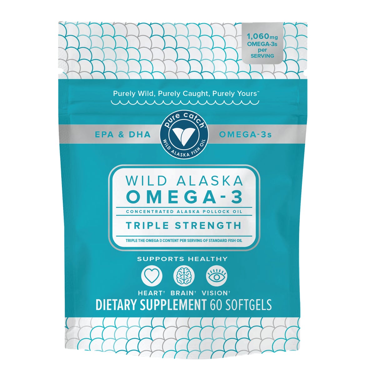 Wild Alaska Omega-3 Concentrated Fish Oil Supplement