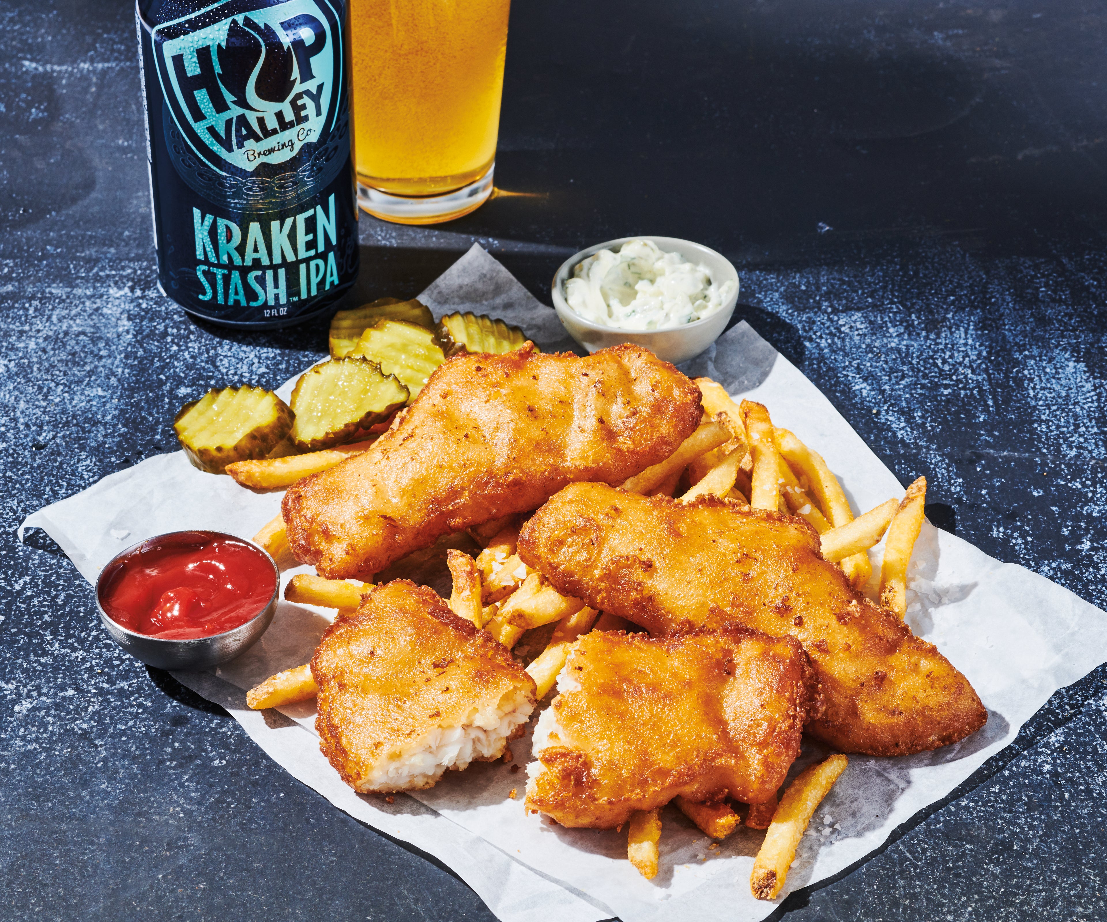 Kraken Stash IPA Beer Battered Fish Fillets