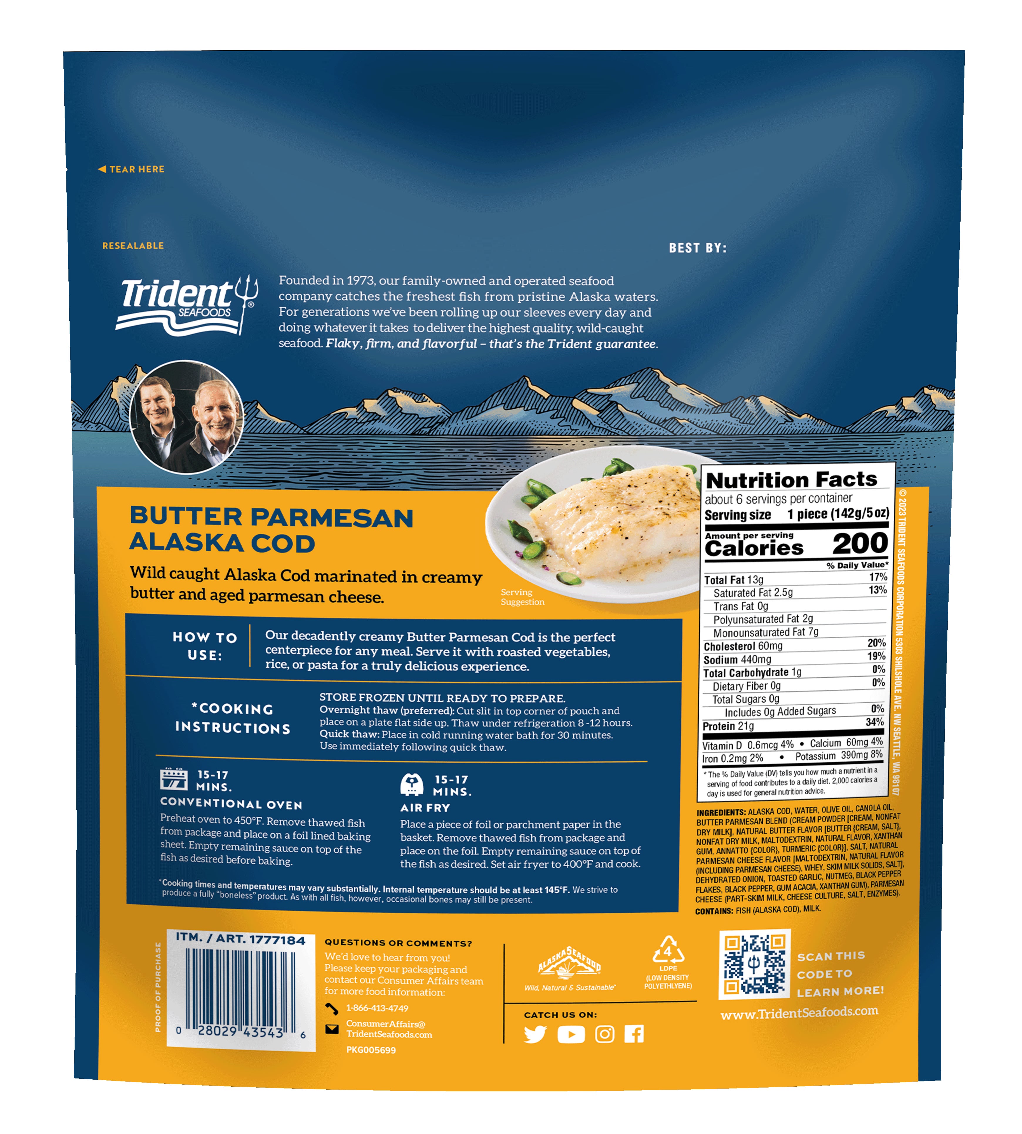 Butter Parmesan Wild Alaska Cod slide 1