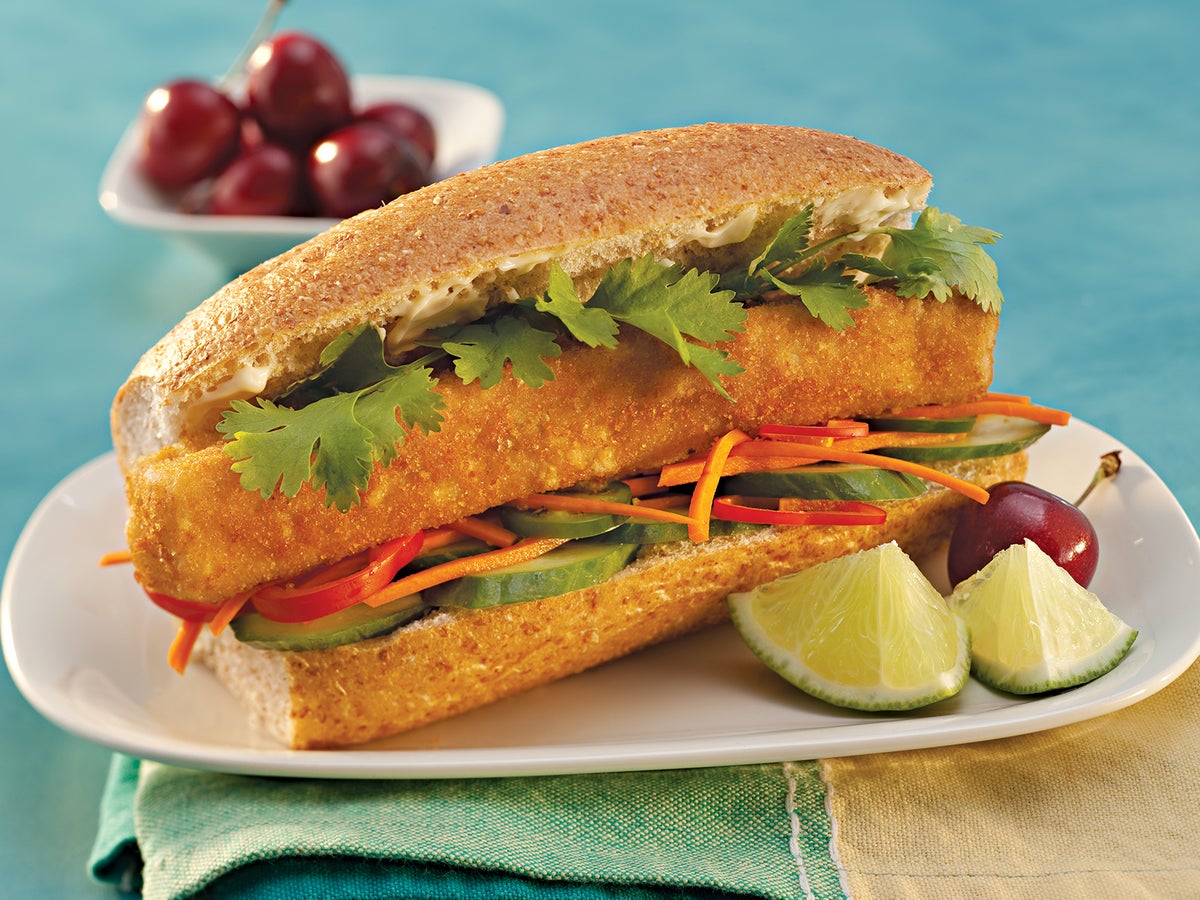 Breaded Wild Alaska Pollock Hoagie Portion 3.6oz Whole Grain