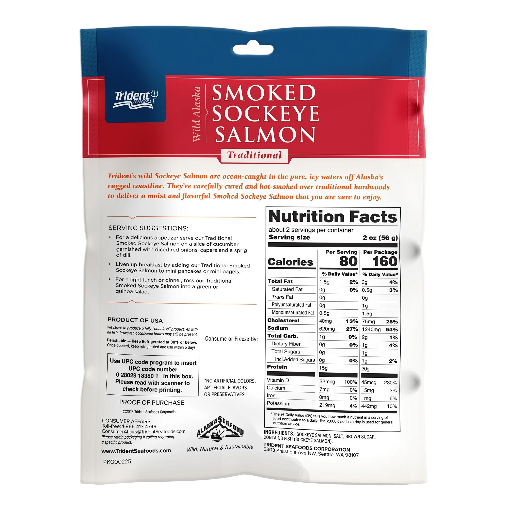 Wild Alaska Sockeye Salmon Traditional Hot Smoked slide 1