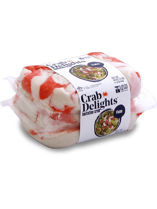 Crab Delights® Flake Style 3 lb Packaging