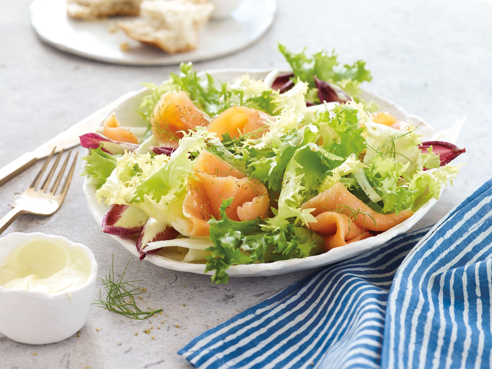 Smoked Salmon with Fennel and Endive Salad