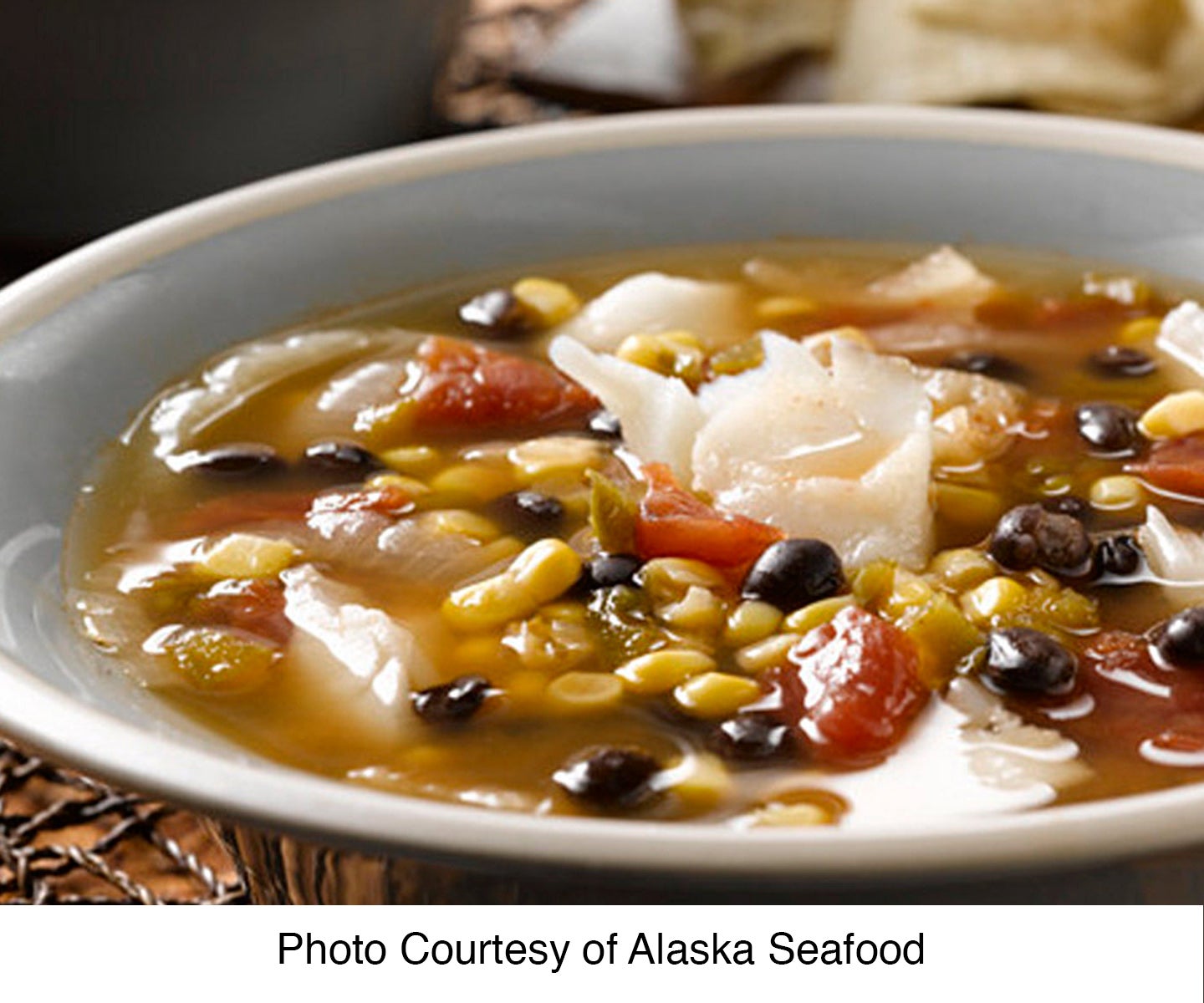 Cod Chowder with Black Beans and Corn