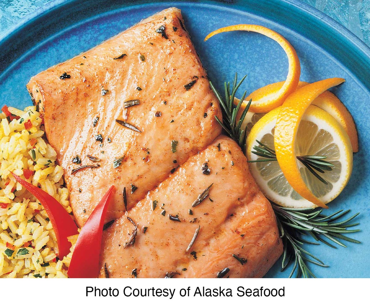 Rosemary Broiled Alaska Salmon