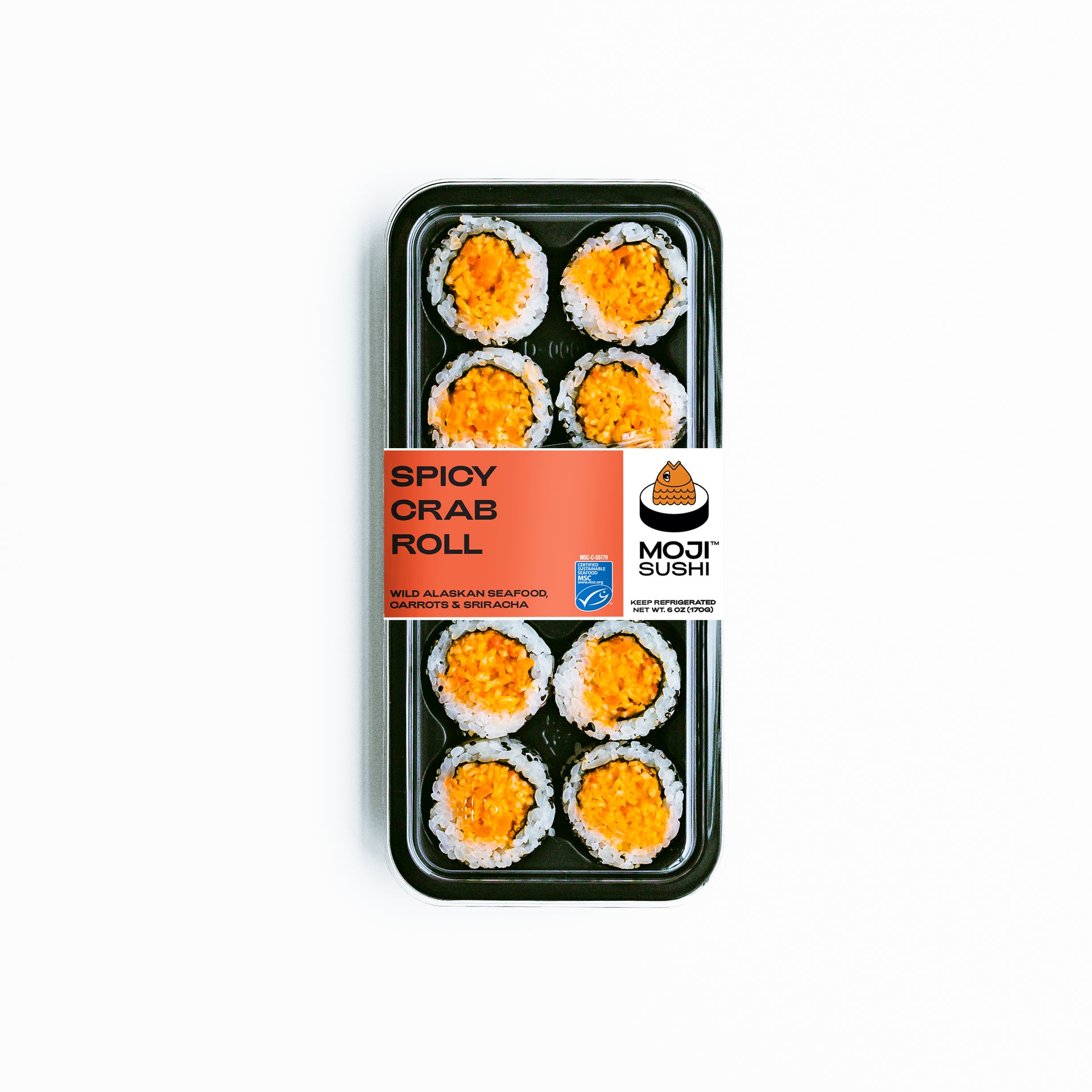 MOJI™ Sushi Spicy Crab Roll  Packaging