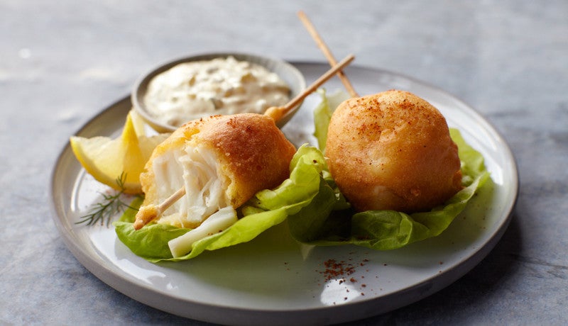 Alaska Halibut Corn Dogs