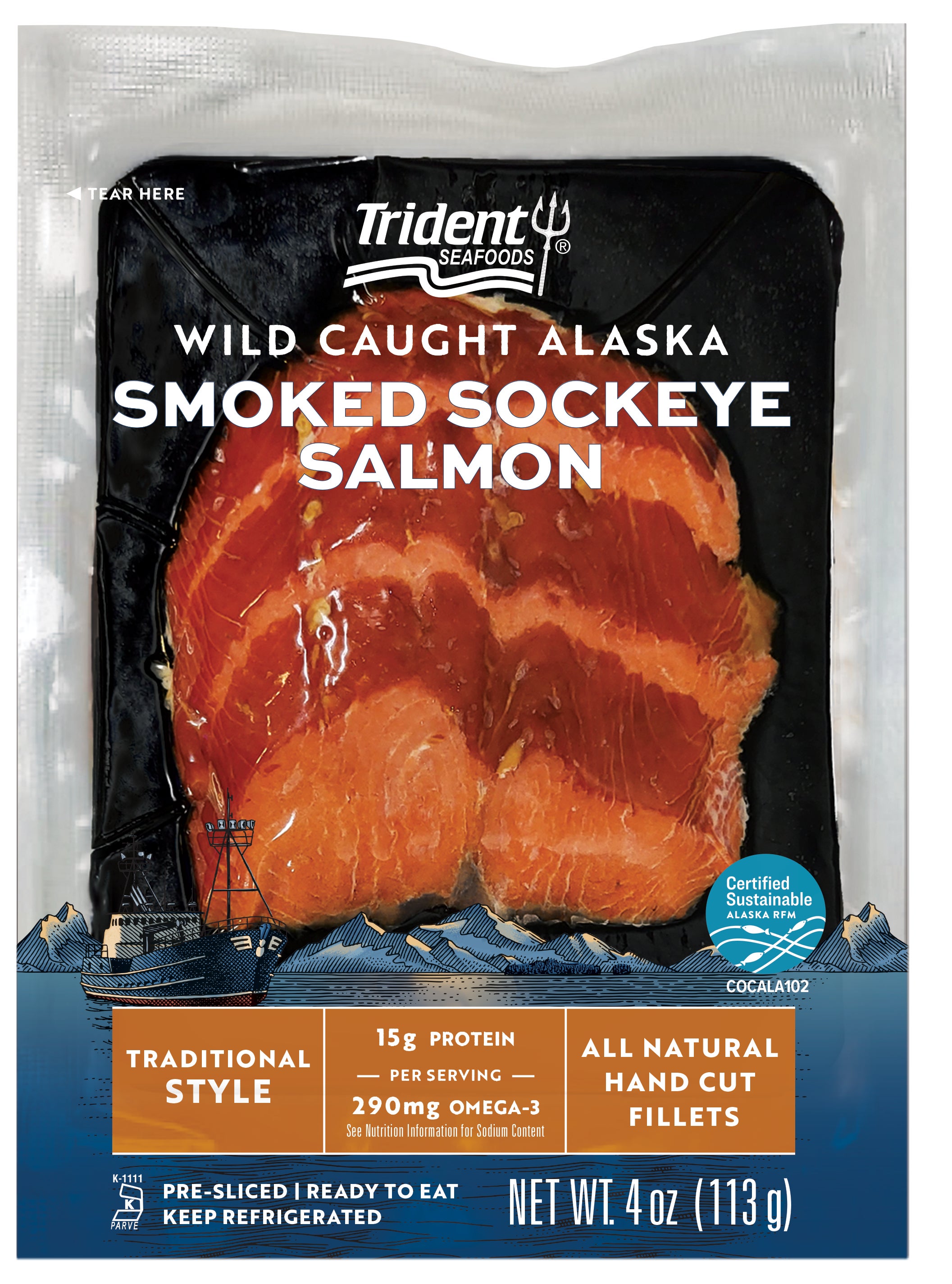 Wild Alaska Sockeye Salmon Traditional Hot Smoked slide 0