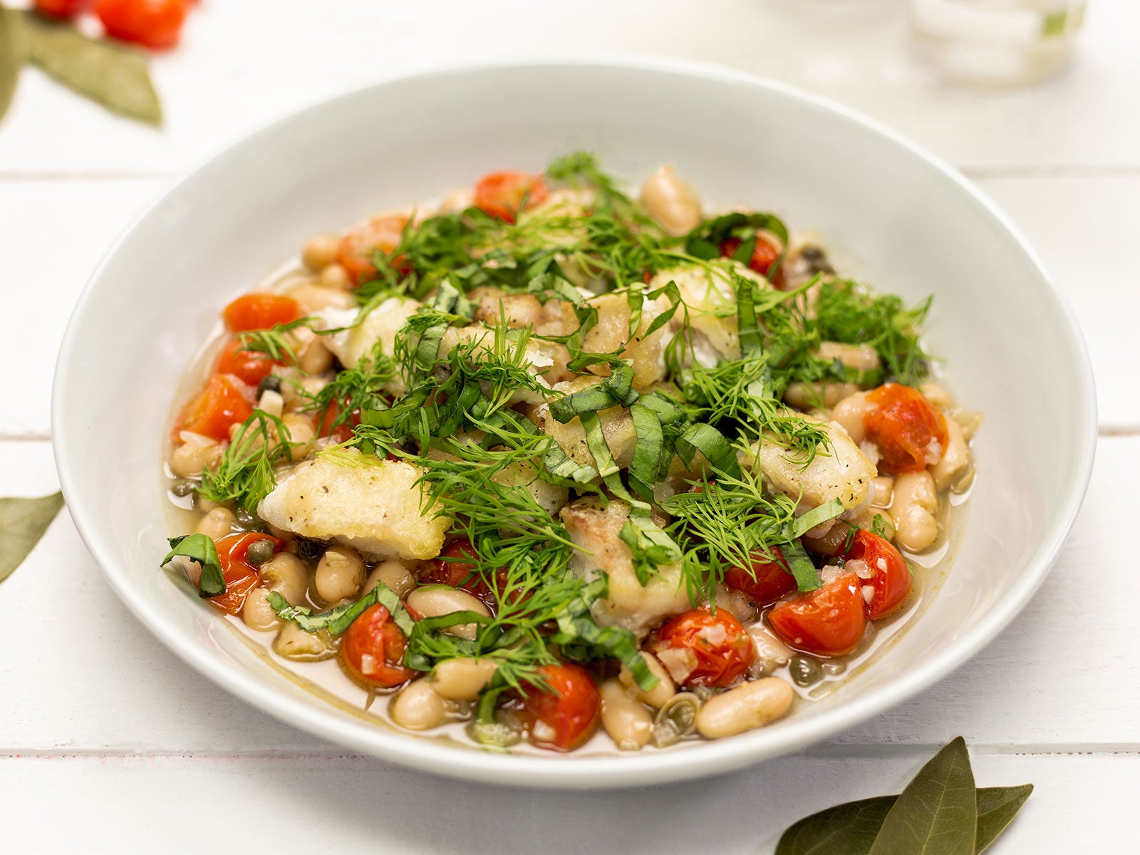 Hearty White Bean Stew with Wild Alaska Pollock