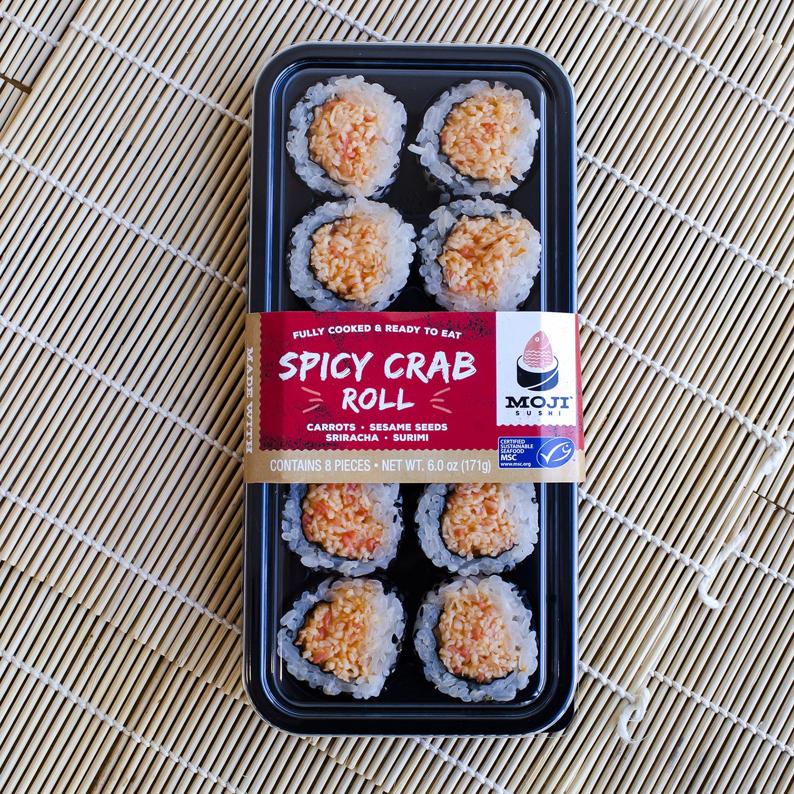 MOJI™ Sushi Spicy Crab Roll  Packaging