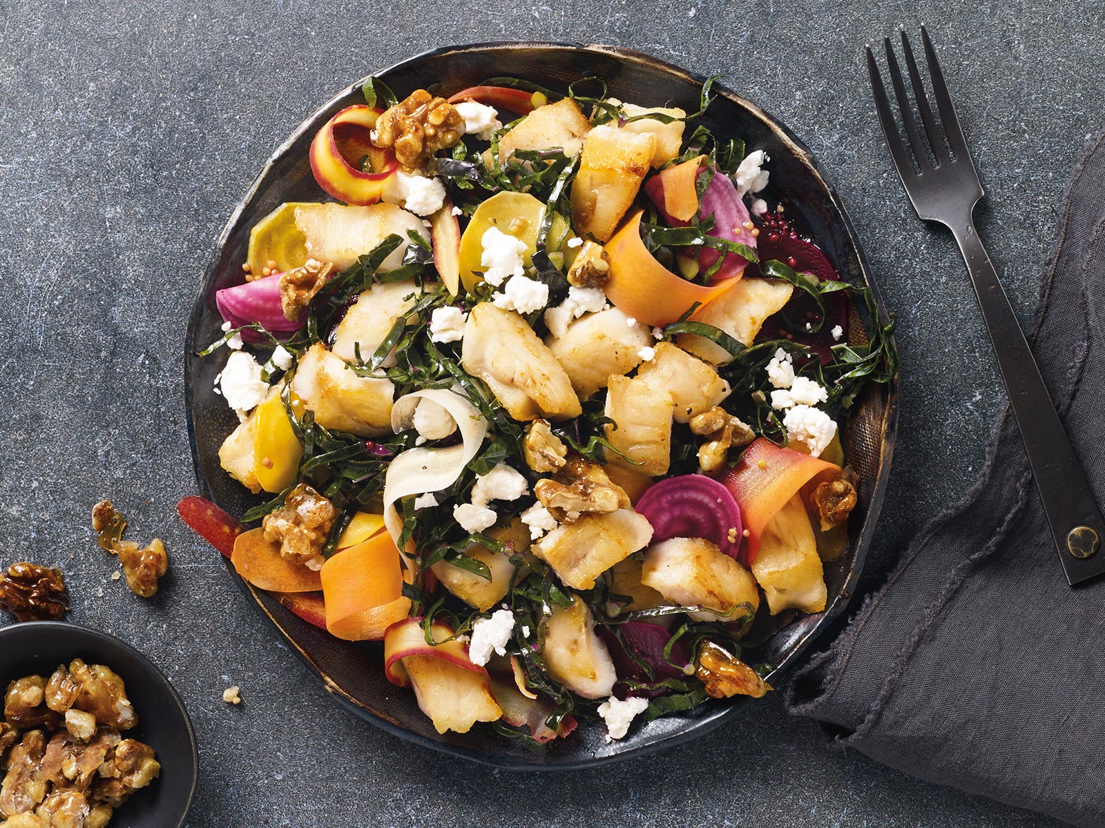 Wild Alaska Pollock Kale Salad