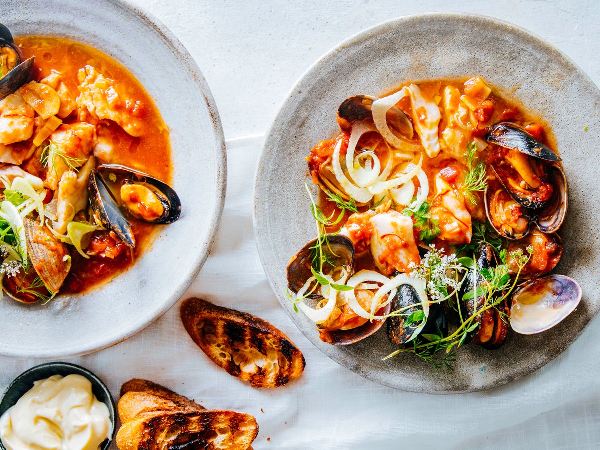 Wild Alaska Pollock Seafood Stew with Mussels and Clams