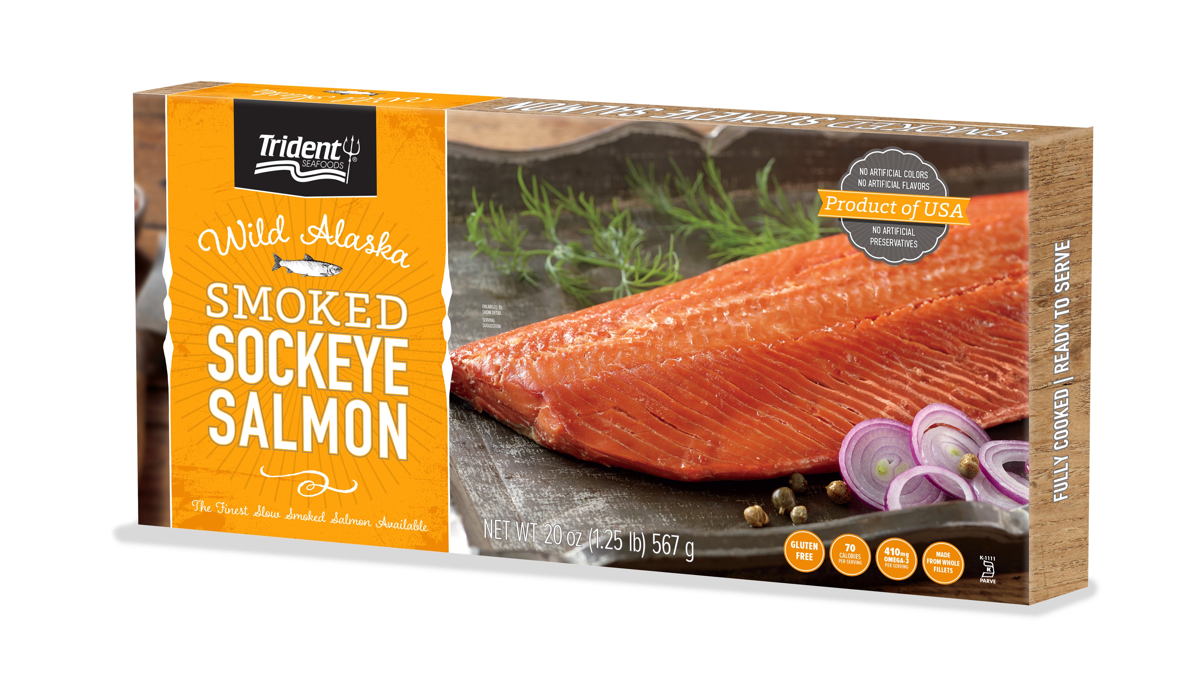 Wild-Caught Alaska Smoked Sockeye Salmon slide 0