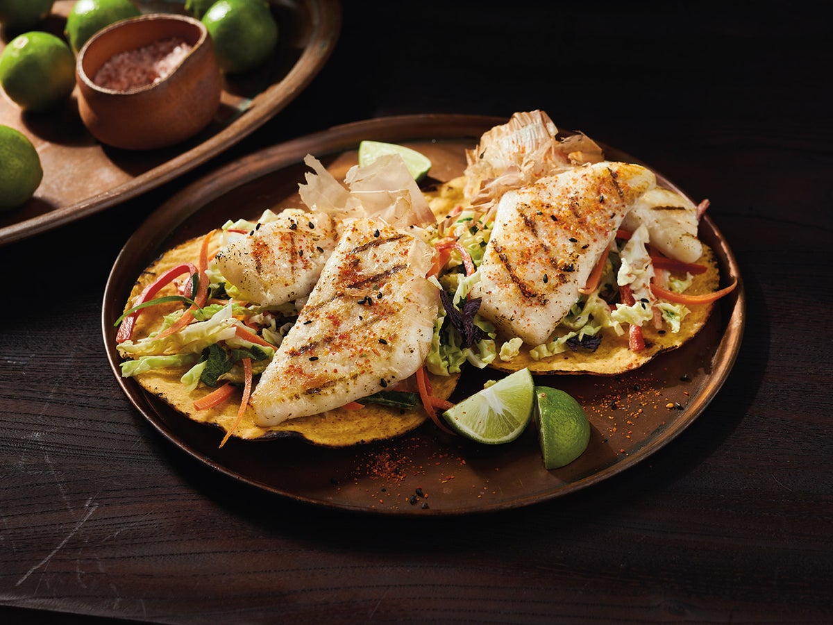 Asian Tostada with Grilled Wild Alaska Pollock