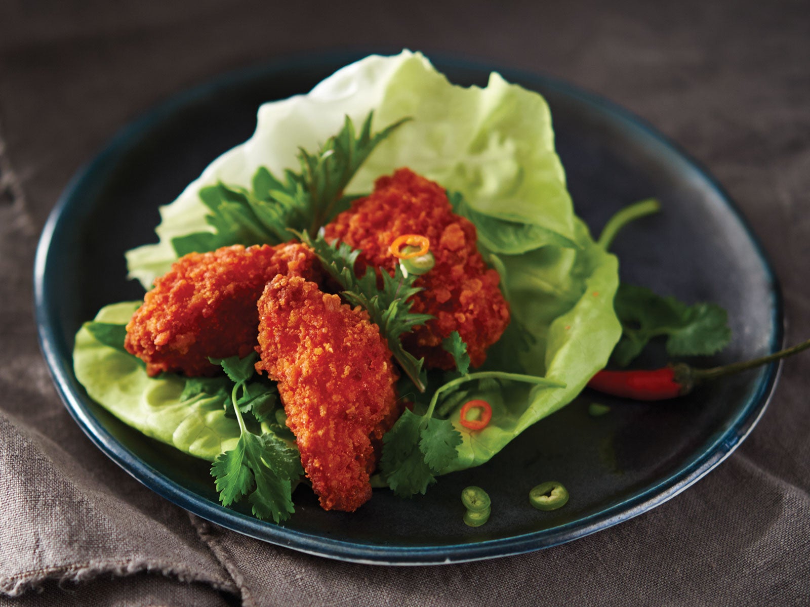 Thai Lettuce Wraps with Sriracha Cod Bites