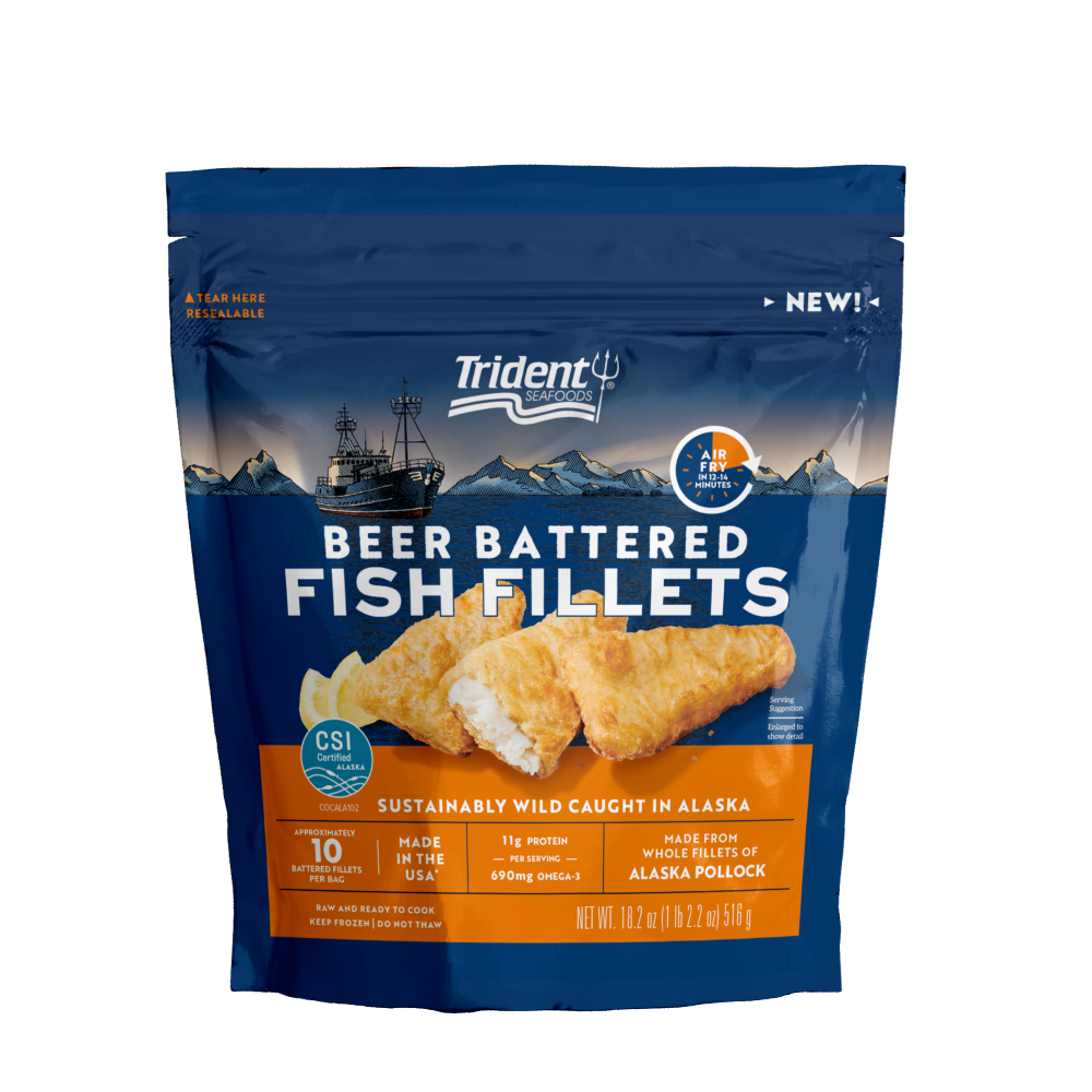 Trident Cod Fillets Beer Battered Fish Fillets 18.2 oz | Products | Trident Seafoods®