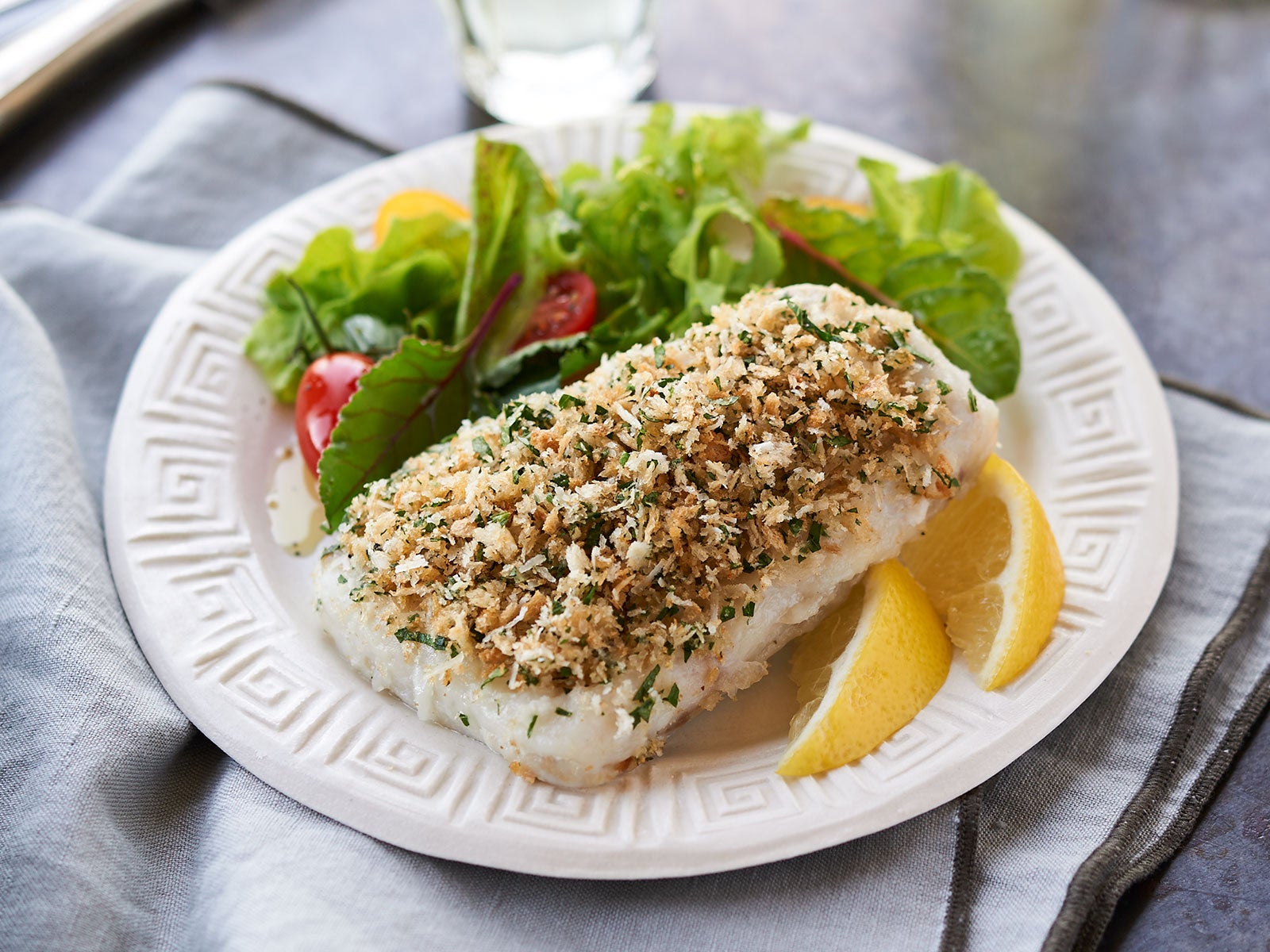 Sautéed Wild Alaska Pollock with Parmesan Crumbs